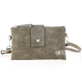 Uitklapbare clutch / schouder tasje - Green