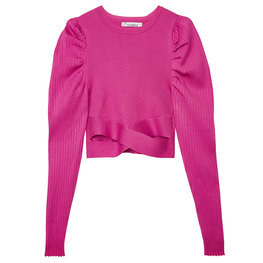 Crop top cross - Hard roze (S)