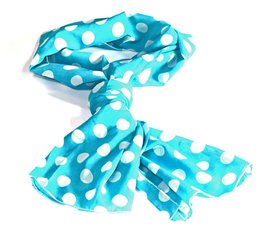 Zomer sjaal blauw witte stip