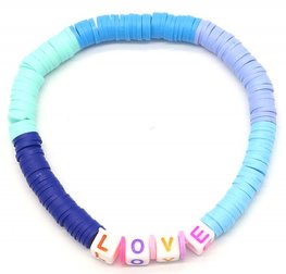 Katsuki armband love - blauw