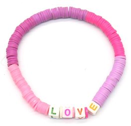 Katsuki armband love - Paars/Roze