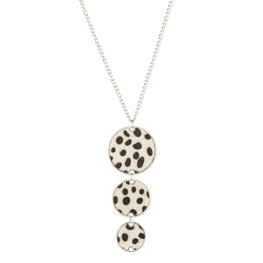 Lange ketting leopard - Wit