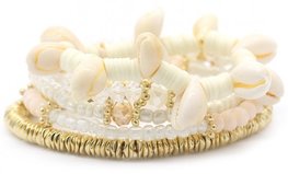 Armbanden set - Wit/Goud