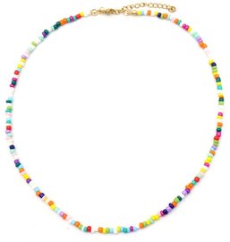 Ketting glass beads - Multi