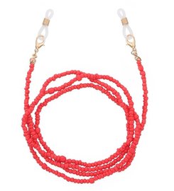 Brillenkoordje beads - Rood