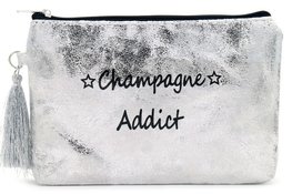 Make-up/Toilet tas champagne addict - Zilver