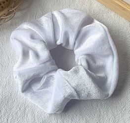 Scrunchie velours - Wit