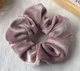 Scrunchie velours - Oud roze