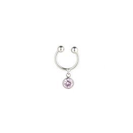 Earcuff strass - Zilver/roze