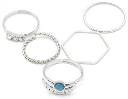 Ringen set blue moon - Maat 17