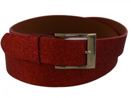 Riem glitter - Rood