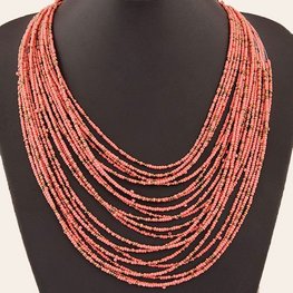 Ketting boho - Roze