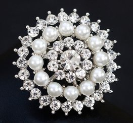 Broche rond - strass