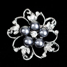 Broche flower - Grijs