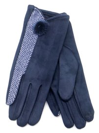 Handschoenen pompon - Blauw