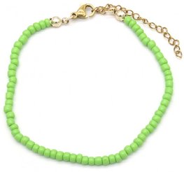 Armband glass beads - Groen