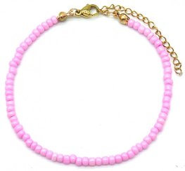Armband glass beads - Roze(1)