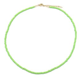 Ketting glass beads - Groen