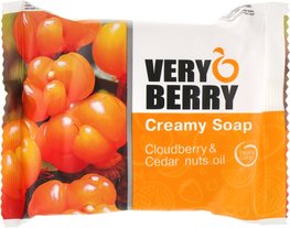 Very Berry creamy soap - Cloudberry & Cedar nuts oil