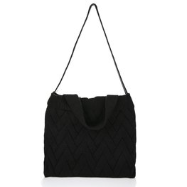 Gewoven shopper - Zwart