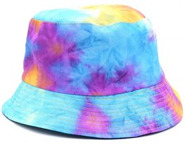 Bucket Hat  tie dye- Blauw/geel/paars