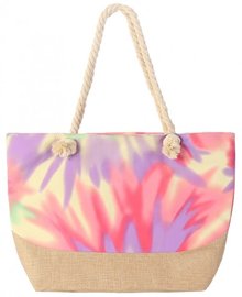 Strandtas tie dye  roze