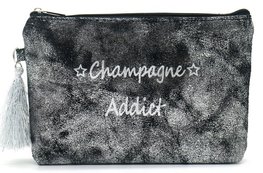 Make-up/Toilet tas champagne addict - Zwart