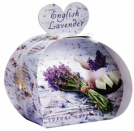 Hartjesvormige zeep 3 stuks van 20 gram - English Lavender