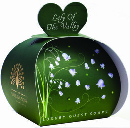 Hartjesvormige zeep 3 stuks van 20 gram - Lily Of The Valley