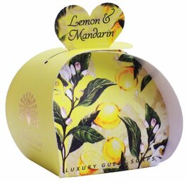 Hartjesvormige zeep 3 stuks van 20 gram - Lemon & Mandarin