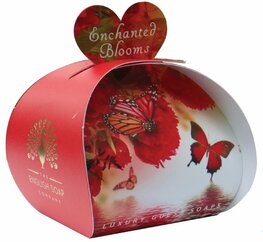 Hartjesvormige zeep 3 stuks van 20 gram - Enchanted Blooms