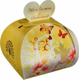 Hartjesvormige zeep 3 stuks van 20 gram - White Jasmine & Sandalwood