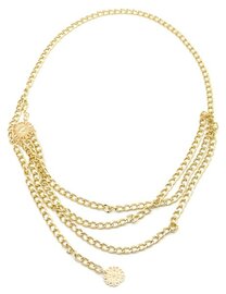 Metalen riem layered - Goud