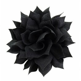 Haarspeldje flower - Zwart