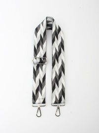 Tas riem / bag strap  - Zwart/wit/grijs