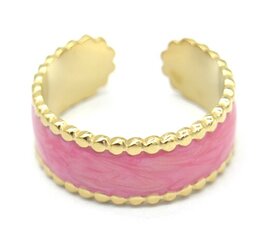 Ring colored - Goud/Roze