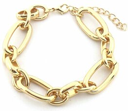 Armband chained  ovaal - Goud