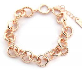 Armband chained  rond - Rose Gold