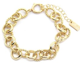Armband chained  rond - Goud