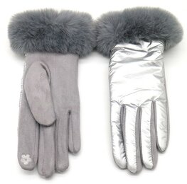 Handschoenen metalic - Zilver