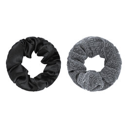 Scrunchie set glitter - Zwart