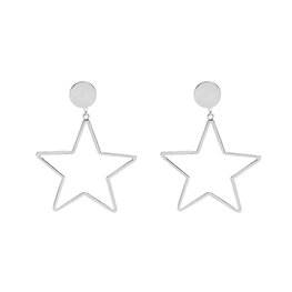Oorbellen shiny stars - zilver
