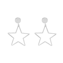 Oorbellen shiny stars small- Zilver