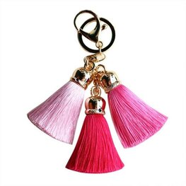sleutel/tas hanger tassels - Roze