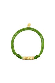 Armband satin love - Groen
