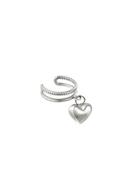 Earcuff love heart - Zilver