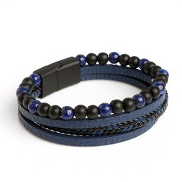 Heren armband magneet suiting - Blauw