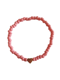 Armband summer love beads - Roze