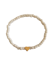 Armband summer love beads - Wit