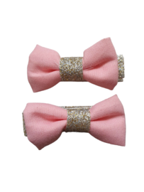 Haarspeldjes pink bow